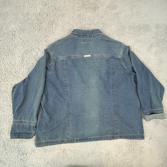 Vintage Women's Columbia Denim Jean Jacket Coat Size 2XL Made in Sri Lanka - Picture 2 of 7